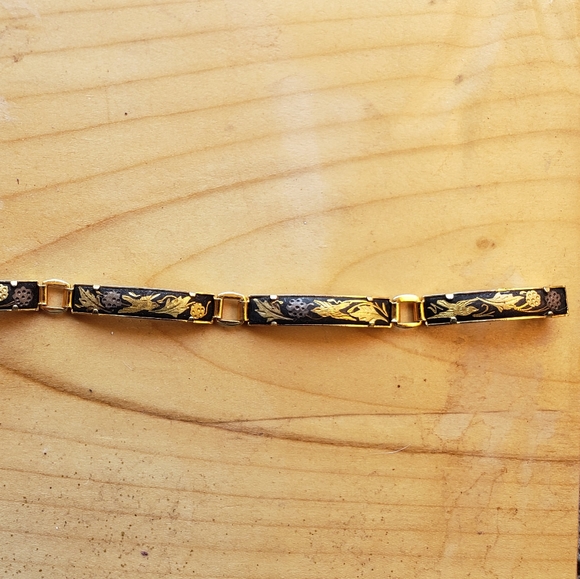 Handpainted Spanish Damascene Vintage Bracelet - Picture 5 of 13